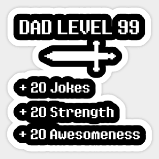 Dad Level 99 RPG Video Game - Fathers Day Birthday Gift Sticker